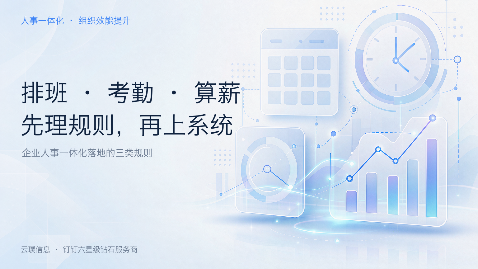 钉钉排班、考勤、算薪一体化怎么做?企业要先理清三类规则